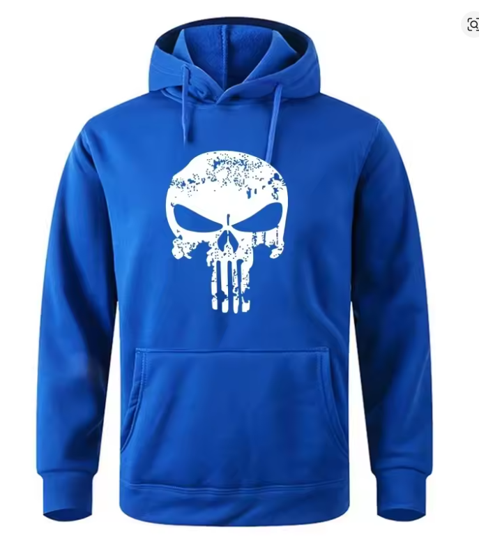 Sudadera Unisex con Capucha y Estampado de Calavera