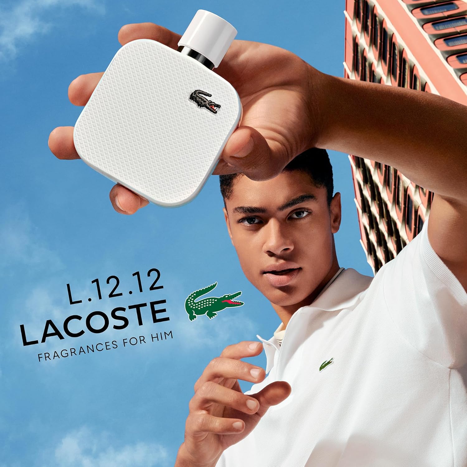 Perfume Lacoste L.12.12 Blanc – Eau de Toilette para hombre 3.3 oz